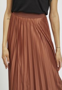 VILA VINITBAN MIDI  - A-line skirt - tobacco brown