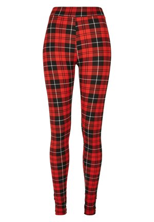 Urban Classics SOFT AOP - Leggings - redcheck