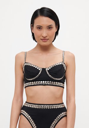 Norma Kamali STUD UNDERWIRE BRA - Top de bikini - black