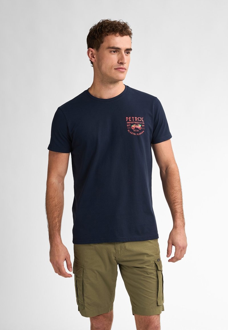 Petrol Industries - Print T-shirt - navy blue, Enlarge