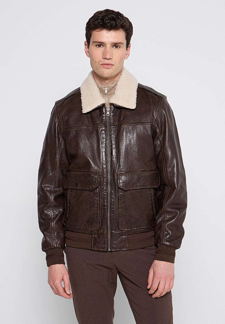 Oakwood Leren jas bruin