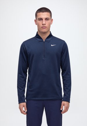 Nike Golf, M NK TF VLCTY 1/2 ZIP TOP LC - T-shirt à manches longues - college navy/white
