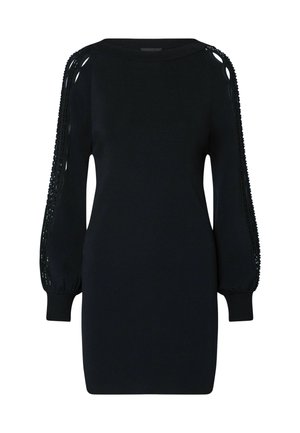 LIU JO, LIU JO DRESS WITH EMBROIDERED CUT-OUTS - Robe pull - black