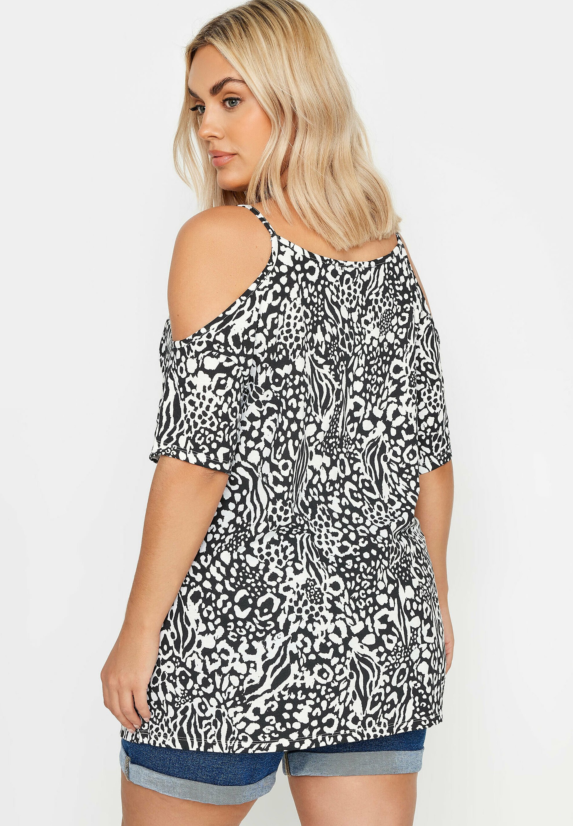 yours clothing cold shoulder tops