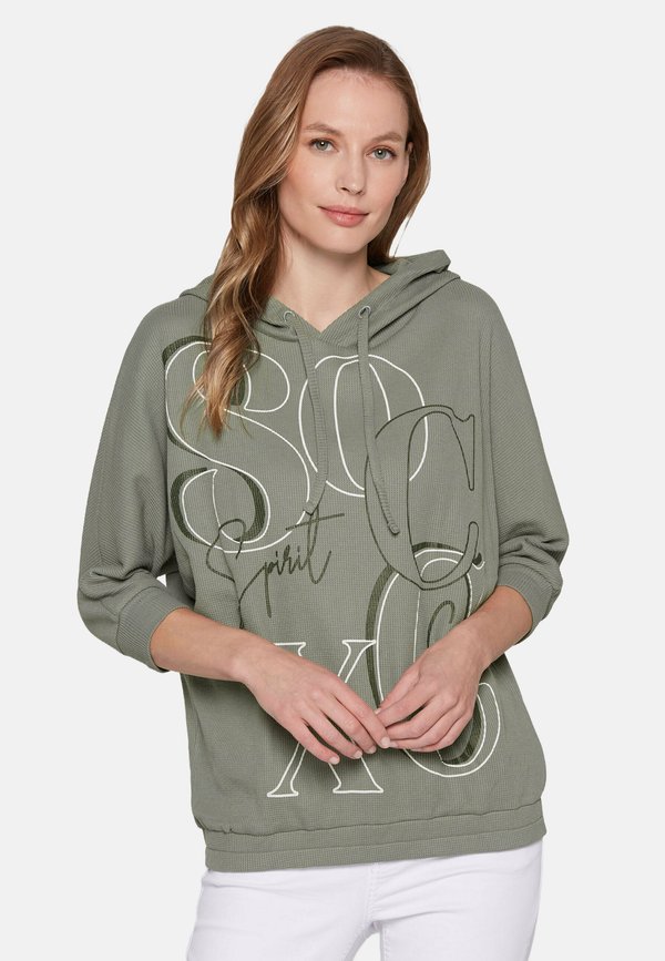 MIT LOGO - Kapuzenpullover - faded olive