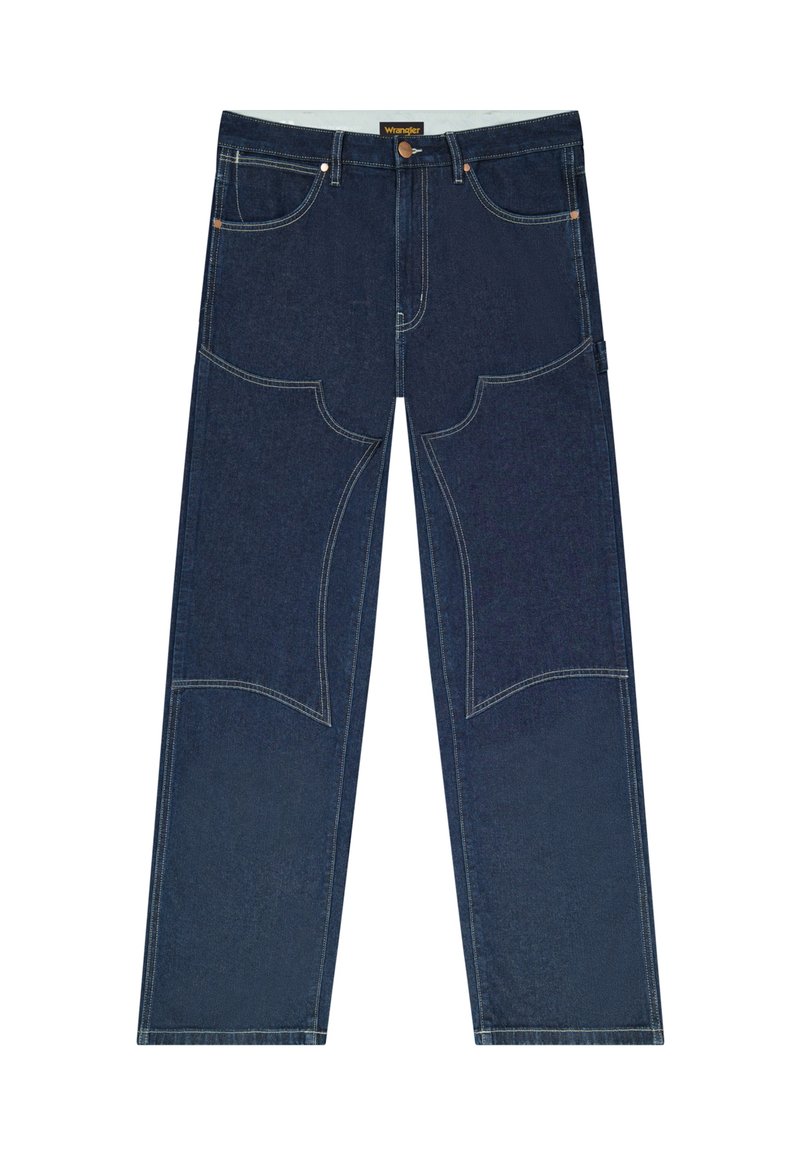 Wrangler DOUBLE KNEE - Vaqueros estilo carpintero - rinsed/azul oscuro ...