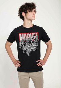 Henry Tiger AVENGERS CLASSIC IRONMAN POSES UNISEX - Triko s potiskem - black