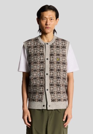 MID BRUSHED INTARSIA - Cardigan - d light grey marl