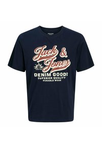 Jack & Jones 5 PACK - KURZARM RUNDHALS - T-shirt con stampa - weiß blau schwarz