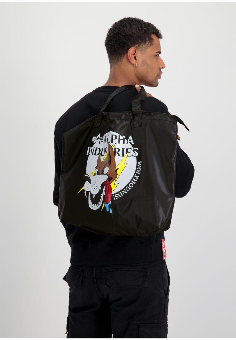 Alpha Industries - WOLFHOUNDS ZIPP UNISEX - Shopping Bag - black, Vergrößern