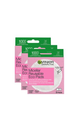 GARNIER SKIN ACTIVE DISCHETTI ECOLOGICI STRUCCANTI IN MICROFIBRA ECOPADS, LAVABILI E RIUTILIZZABILI - 3 PACK - Struccante - trasparente
