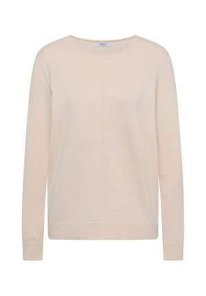 Cecil, BASIC PULLOVER MIT RUNDHALS IN UNIFARBE - Pullover - oat milk beige melange