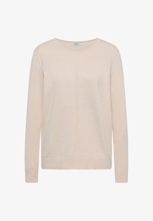 Cecil, BASIC PULLOVER MIT RUNDHALS IN UNIFARBE - Pullover - oat milk beige melange