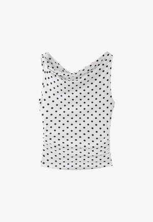Stradivarius, ASYMMETRIC GATHERED T-SHIRT - Tričko s potlačou - mottled blue