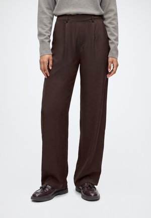 Object, OBJCHILLI MW LISA PANT NOOS - Pantalon classique - seal brown