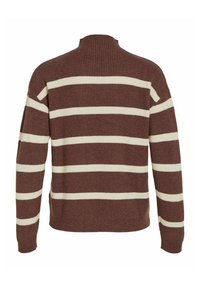 VILA VIRIL MOCK NECK  - Strickpullover - shaved chocolate