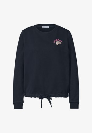 Street One, SWEATSHIRT MIT RUNDHALS UND EMBROIDERY - Sweatshirt - darkest blue