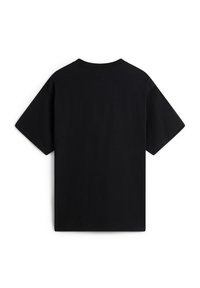 Black short-sleeve T-shirt with a round neckline and a relaxed fit, made of a smooth cotton fabric. No graphics or patterns.