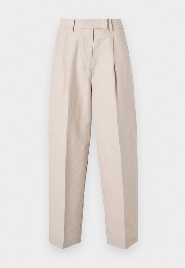 PLEATED TAPERED PANTS - Trousers - classic beige3
