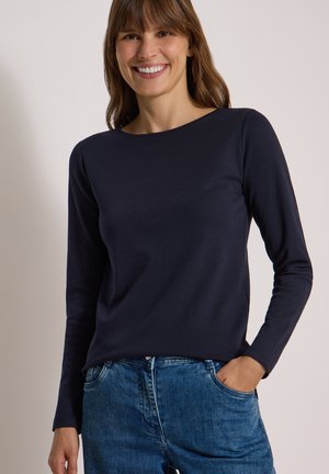 Cecil, LANGARM SHIRT MIT U-BOOT-AUSSCHNITT - T-shirt à manches longues - urban dark blue