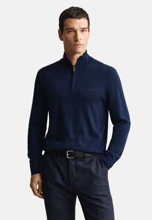 EXTRA FINE HALF-ZIP - Pullover - marine
