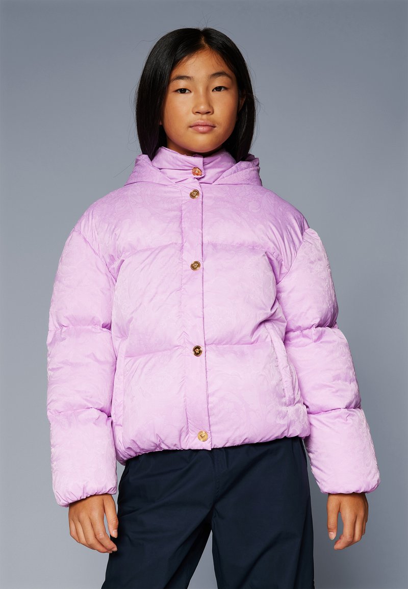 Versace BAROCCO KIDS UNISEX - Casaco de penas - metallic rose