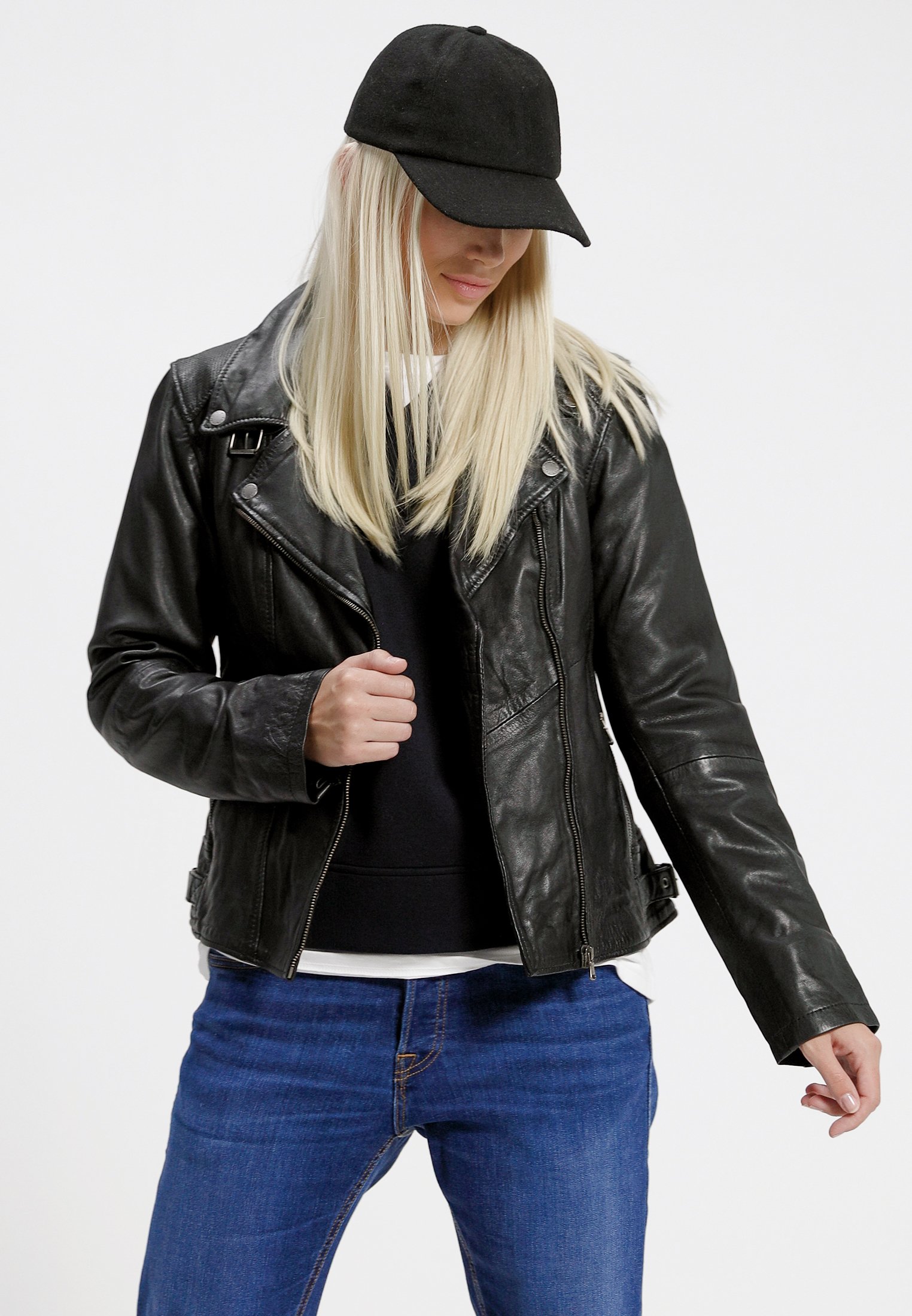 COCO KIM - Leather jacket - schwarz 