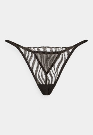 Undress Code BLOSSOM THONG ZEBRA - Stringid - black