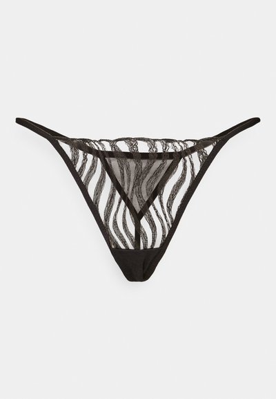 Undress Code BLOSSOM THONG ZEBRA - Stringid - black
