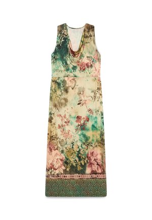 Fiorella Rubino, VESTITO LUNGO SVASATO CON STAMPA - Maxikjoler - verde