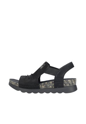 Sandalen met plateauzool - schwarz