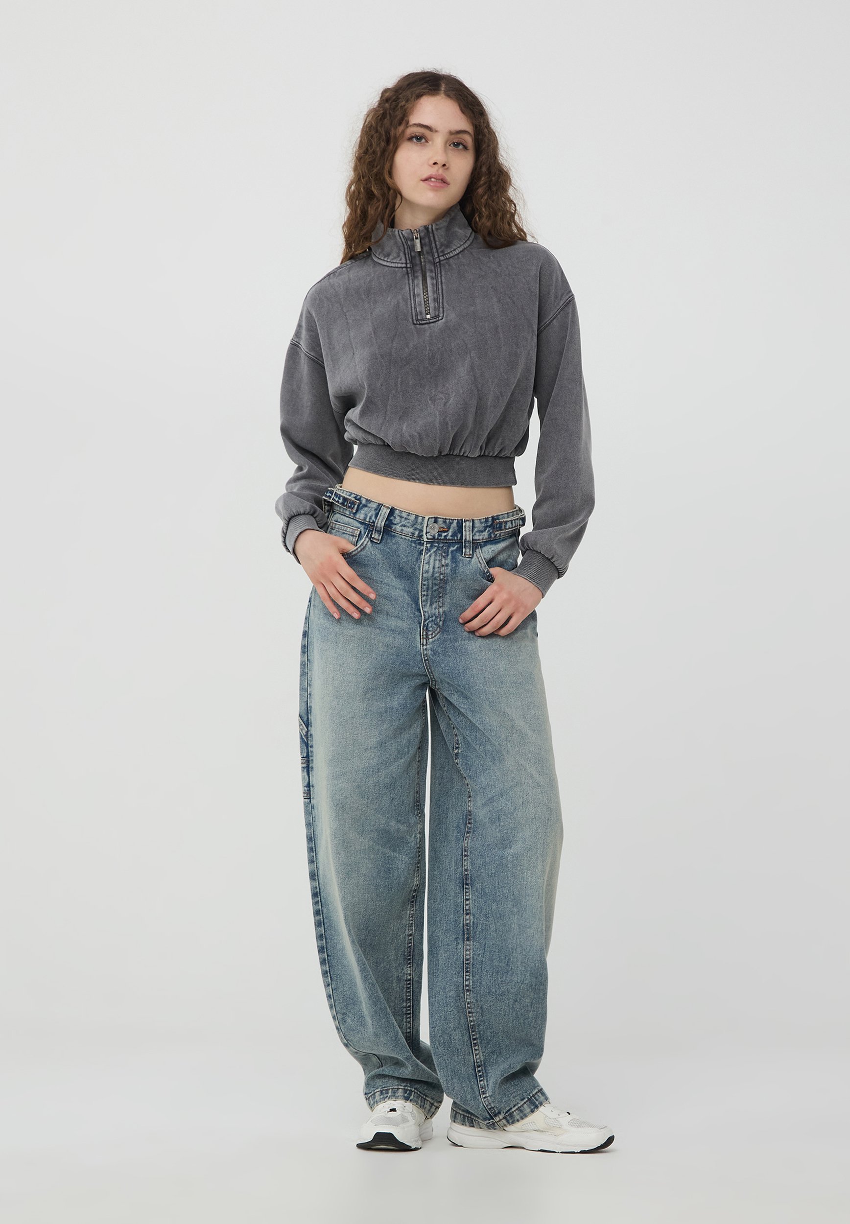 Terranova CARPENTER BALLOON - Jeans baggy - blu denim medio/blu denim -  Zalando.it