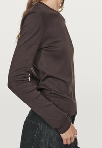 Massimo Dutti MELANGE - Longsleeve - dark brown