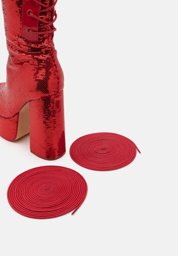 CREATURE OF THE NIGHT SEQUIN LONG BOOTS - Lace-up boots4