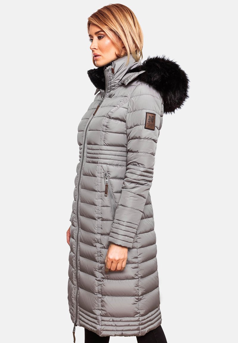 Manteau D'hiver Long Matelassé Navahoo Pour Femme - Parka à Capuche Avec Bordure Fausse Fourrure - Neuf Avec étiquettes