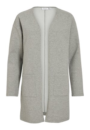 VILA, VIGARDEN LONG CARDIGAN - Vesta na kopčanje - light grey melange