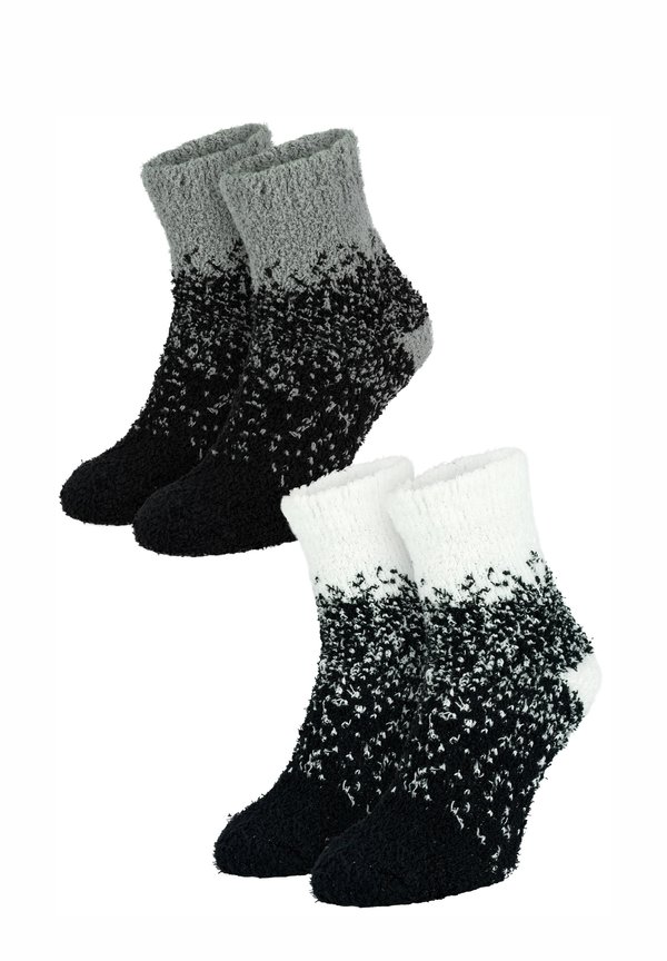 KUSCHEL 2ER PACK - Socken - weiß grau