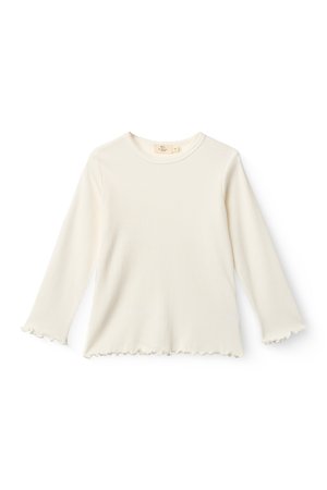 Copenhagen Colors TEE PICOT UNISEX - Maglietta a manica lunga - cream