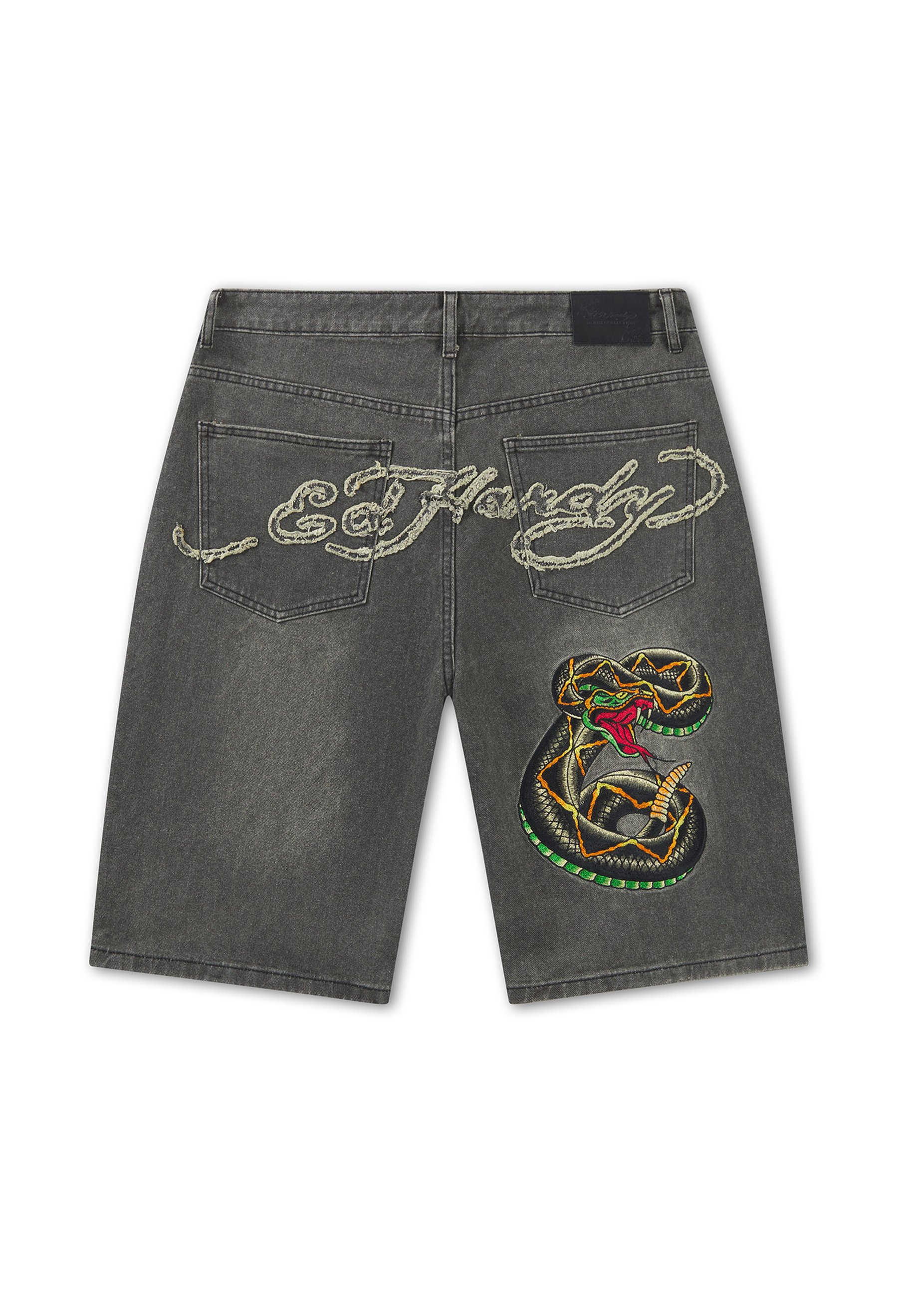 Jaded London WASHED JUMBO JORTS UNISEX - Shorts di jeans - washed