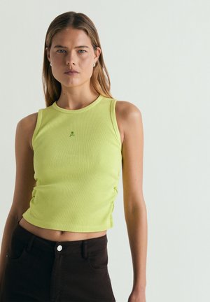 Scalpers SCALPERS TANK SKULL TEE - Top - lime