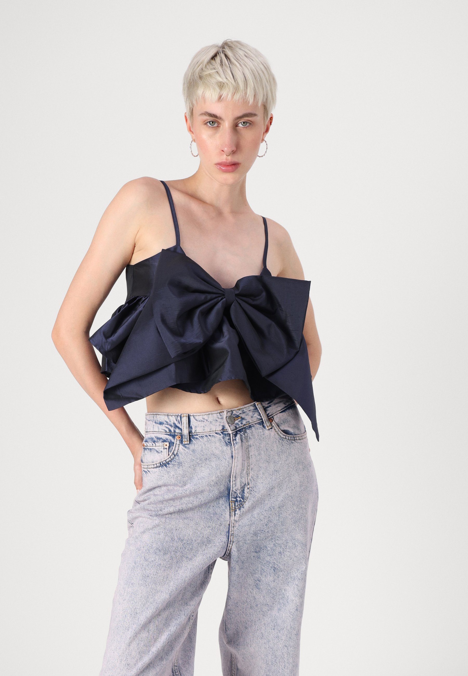 シスタージェーン　POINTE BOW TOP リボンビスチェ Sister Jane POINTE BOW - Top - navy/dark blue - Zalando.co.uk