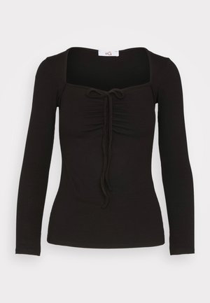 WAL G. DONNA SQUARE NECK - Pitkähihainen paita - black