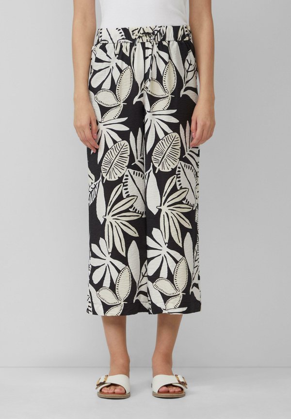 STRUKTURIERTE AUS MIT ELASTIKBUND - Stoffhose - schwarz