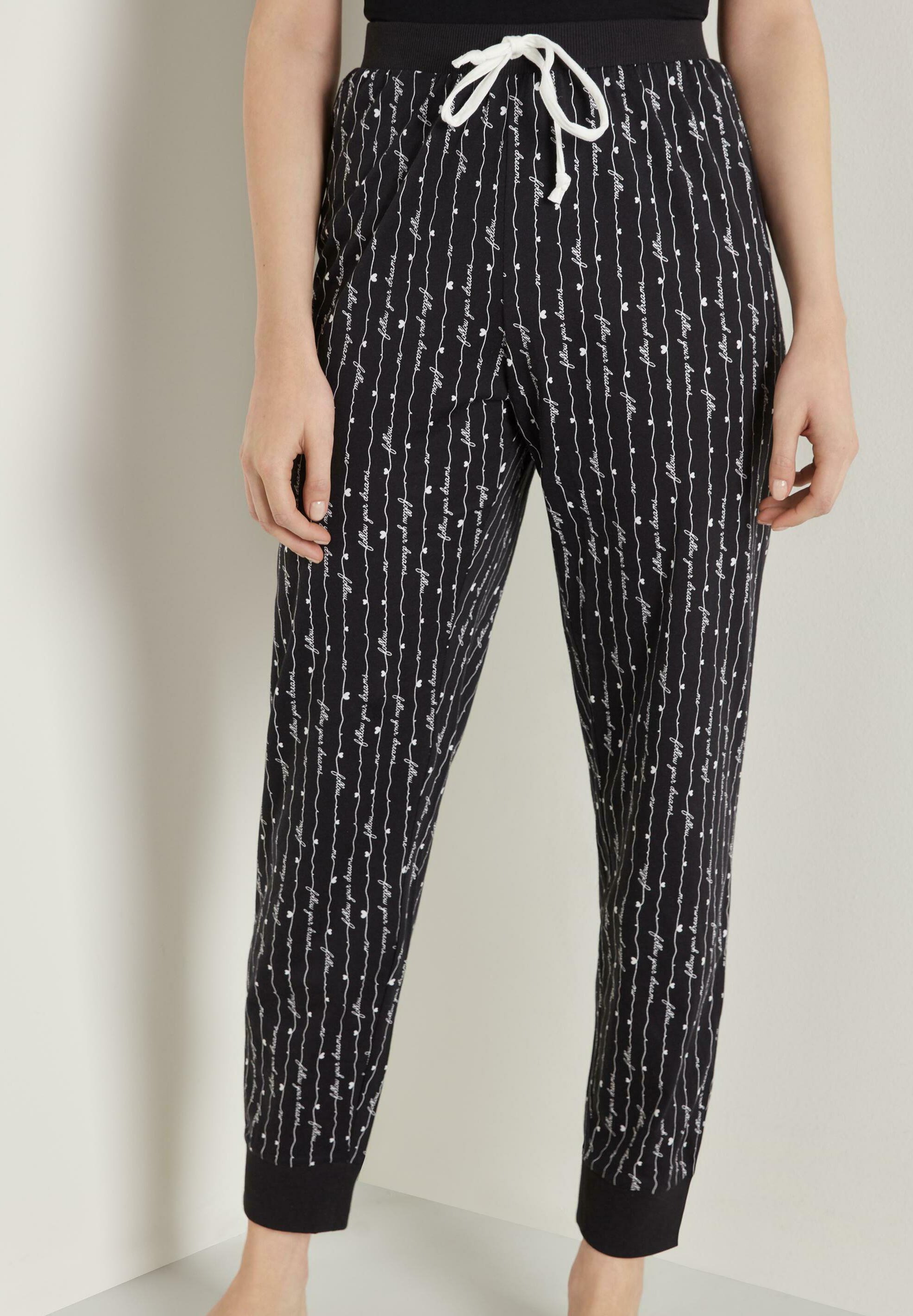 Tezenis Pantalón de pijama - black milk white lettering print/multicolor -  Zalando.es