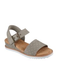 Skechers BOBS DESERT KISS - SERENDIPITOUS - Sandalias de cuña - gris