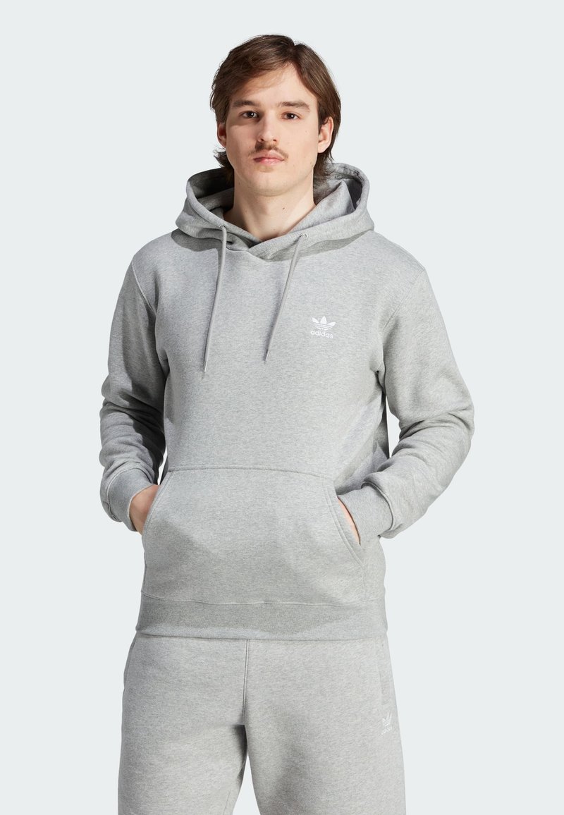 adidas Originals ESSENTIAL Hoodie medium grey heather/grey Zalando.co.uk