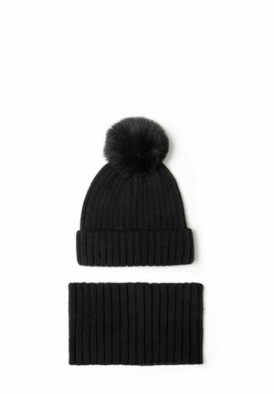 2 PIECES SET - Beanie - black