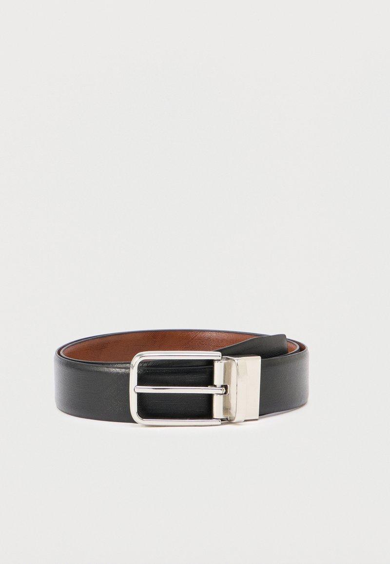 Pier One LEATHER REVERSIBLE UNISEX - Riem - black/tan/zwart - Zalando.nl