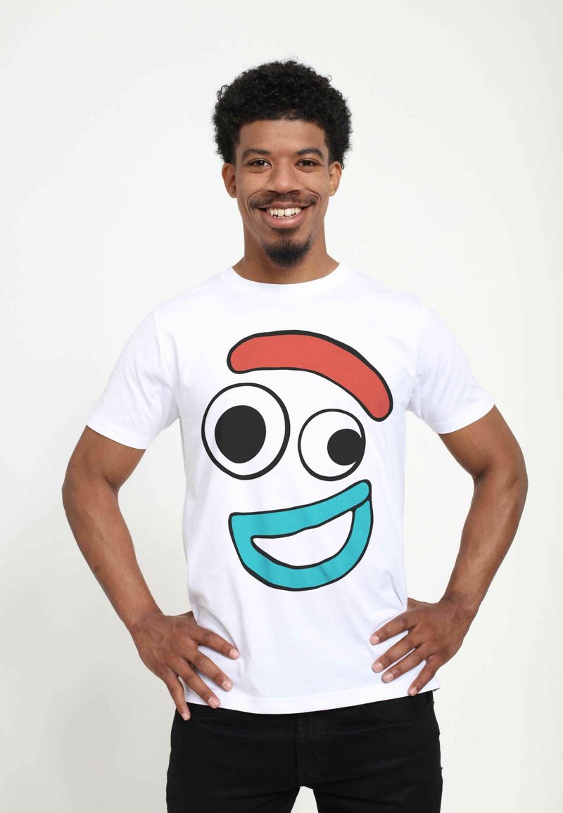 Disney TOY STORY 4 BIG FACE SMILING FORKY UNISEX - T-shirt med print - white