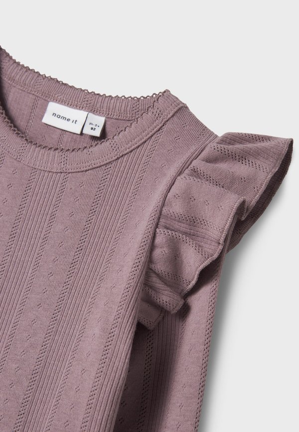 NMFJULIA SLIM - Long sleeved top - elderberry2